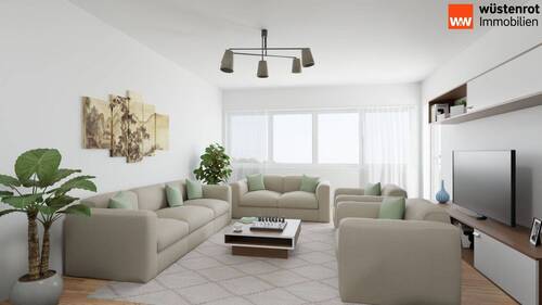 Visualisierung Wohnzimmer - 2 Zimmer Etagenwohnung in Haar