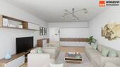 Visualisierung Wohnzimmer - Etagenwohnung mit 76,50 m&sup2; in Haar zum Kaufen