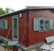 Neubau-Holzhaus, Dauer-Wohnen oder Wochenendhaus auf Campingplatz - Tespe