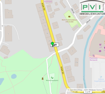 Umgebungskarte - Wohnen an der Altstadt mit Gartennutz.+PKW-SP in SZB