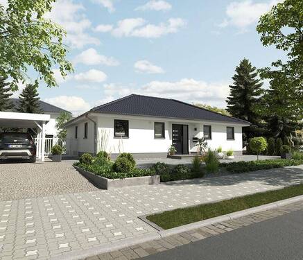 WBG 108 - Straßenansicht - Bungalow mit 108,00 m² in Großobringen zum Kaufen