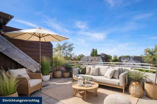 Dachterrasse/Einrichtungsbeispiel - Helle Maisonettewohnung mit Dachterrasse und ca. 17m² Bonusfläche