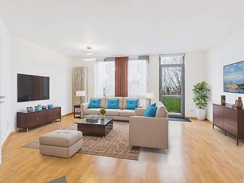 Mustermöbilierung Wohnen-Essen - 2 Zimmer Etagenwohnung in Püttlingen / Köllerbach