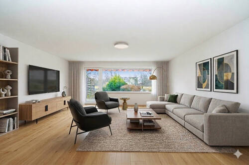 Visualisierung Wohnzimmer - 5 Zimmer Doppelhaushälfte in Zolling