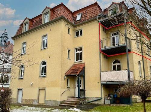 Ansicht Nord-West, Gartenseite - 2 Zimmer Etagenwohnung in Dresden