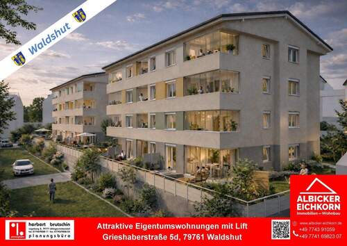 Bild 1 - Neubau Waldshut - 4,0 Zimmerwohnung Erdgeschoss mit Lift