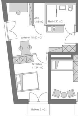 Wohnung 4 - 2 Zimmer Etagenwohnung zum Kaufen in Nürnberg