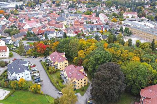 Luftaufnahme in Richtung Norden - Grundstück in Penig