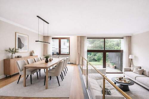 Das_Wohnzimmer - 6 Zimmer Reihenendhaus zum Kaufen in München