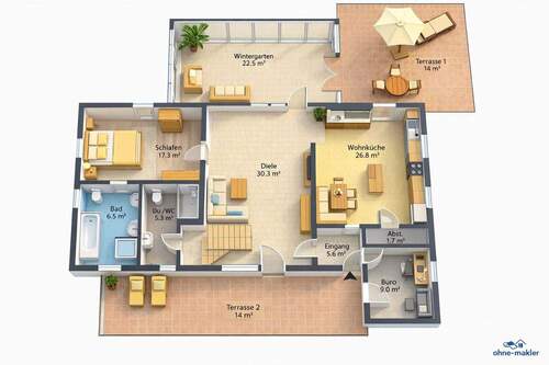 Erdgeschoss Fachwerkhaus - 