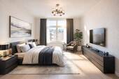 Schlafzimmer (virtuell möbliert) - Etagenwohnung mit 66,40 m&sup2; in Düsseldorf zum Kaufen