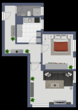 Danz 55 1 OG 2 Zimmer - 