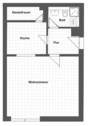 Grundriss - 1 Zimmer Etagenwohnung zum Kaufen in Auerbach/Vogtland