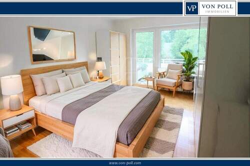 Schlafzimmer Beispiel - Lichtdurchflutete 3-Zimmer Wohnung in Solln mit Südbalkon