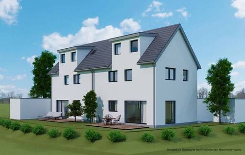 Beispiel zur Bebauung nach vorliegender Baugenehmigung (3) - Baugrundstück mit Baugenehmigung für zwei Doppelhaushälften mit je ca. 112 m² Wfl. in Gevelsberg