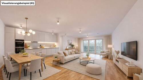 Einrichtungsidee Wohnen/ Kochen/ Essen - Ihr Neustart beginnt hier - sichern Sie sich diesen Erstbezug. Glasfaser, Wärmepumpe, Designbad