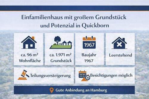 Infobild - Provisionsfrei! Wohnhaus mit Potenzial auf 1.971 m² - gestalten Sie Ihr Zuhause in Quickborn