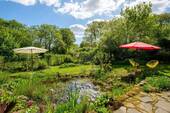 Teich mit Blick in den Garten - 