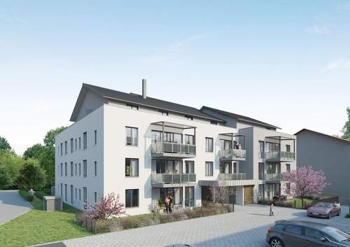 Ansicht Ost - ruhiges Wohnen in Rheinfelden Nollingen - Sonnige 2 Zimmerwohnung