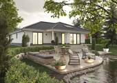 BG128 - Gartenansicht - Der Bungalow mit hohem Komfort in Nägelstedt - einfach großartig