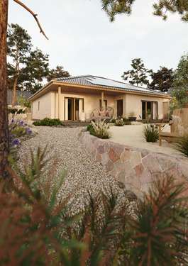 BG128 - Gartenansicht - 5 Zimmer Bungalow in Nägelstedt