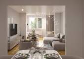 Wohnzimmer - 3 Zimmer Etagenwohnung zum Kaufen in Düsseldorf