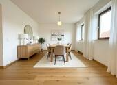 Esszimmer mit Beispiel Bodenbelag und Einrichtung - Etagenwohnung mit 69,00 m² in Nördlingen zur Miete