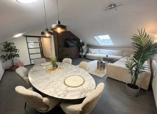 Wohnzimmer - Etagenwohnung mit 65,00 m&sup2; in Heddesheim zum Kaufen