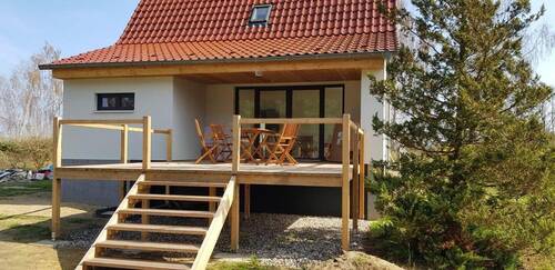 Blick aus dem Garten - 4 Zimmer Einfamilienhaus zum Kaufen in Rheinsberg OT Großzerlang