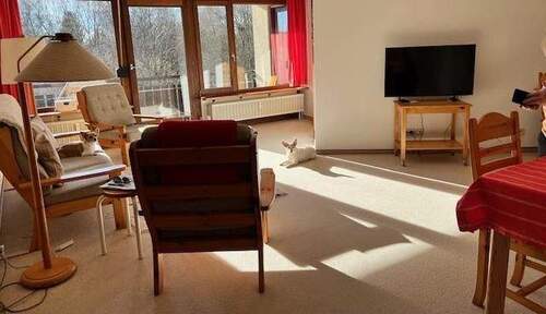 Wohnzimmer, Balkon - 2 Zimmer Etagenwohnung in Höchenschwand