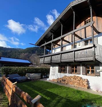Ansicht Südseite - _ STILVOLL renovierte Doppelhaushälfte in RUHIGER Lage _ Ihr neues Zuhause in Schliersee