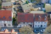 Drohnenansicht - Charmantes, kleines Wohn-und Geschäftshaus mit Entwicklungspotenzial im Herzen von Eberswalde
