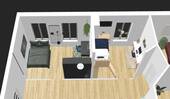 Grundriß Zimmer 1 und 2 - 