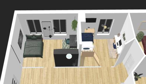 Grundriß Zimmer 1 und 2 - 