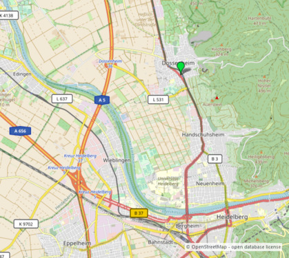 Karte - Gewerbeobjekt (Büro, Produktion, Verkauf) zum Kaufen in Dossenheim
