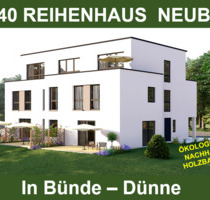 ÖKOLOGISCH & NACHHALTIG. EH40 NEUBAU. Reihenhaus im Bauhausstil mit Staffelgeschoss und Süd - Terrasse - Bünde Dünne