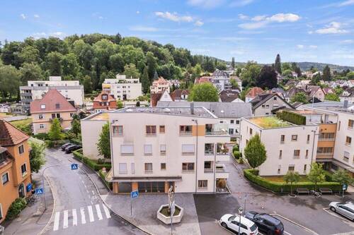 Luftbild - Weingarten-Zentrum: Neuwertige 2-Zimmer-Wohnung mit Balkon