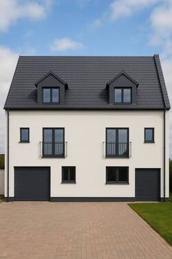 Visualisierung - Doppelhausgrundstück in Moorrege mit Deichlage