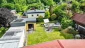 Luftbild Garten mit Nebengebäude und Freisitz - 
