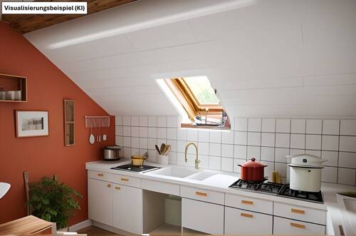 Küche DG als Einrichtungsbeispiel (von KI erstellt) - 