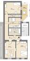 Grundriss 3,5-Zimmer-Wohnung mit Südbalkon im 2.OG - 