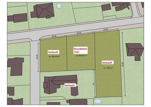445-3 vermaßter Grundstücksplan neu - 