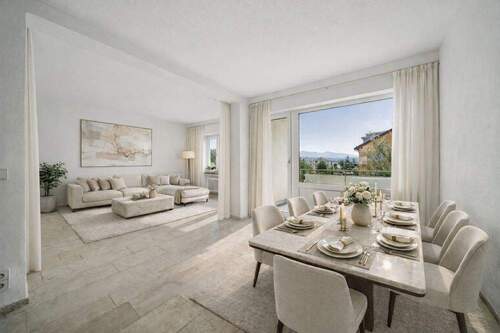 Esszimmer/Wohnzimmer - Attraktive 3 Zimmer Wohnung mit Seesicht in Friedrichshafen