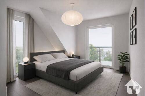 Schlafzimmer - Etagenwohnung mit 70,60 m&sup2; in Papenburg / Aschendorf (Ems) zum Kaufen