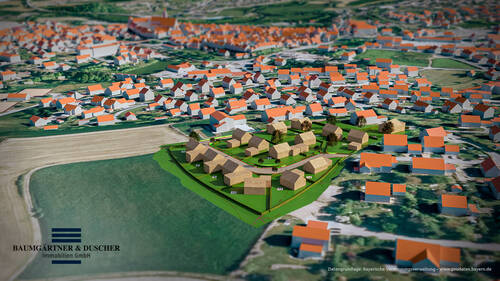 Visualisierung Luftbild - Grundstück in Neunburg vorm Wald