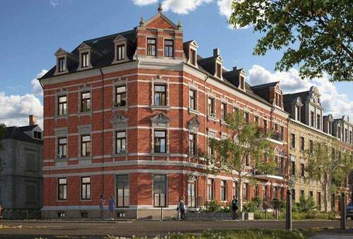 Gebäudeansicht visualisiert - 4 Zimmer Etagenwohnung zur Miete in Chemnitz