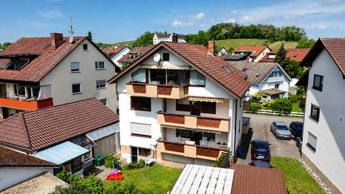 Balkonseite - 3,5 Zimmer Dachgeschoss Wohnung mit Seeblick Immenstaad am Bodensee