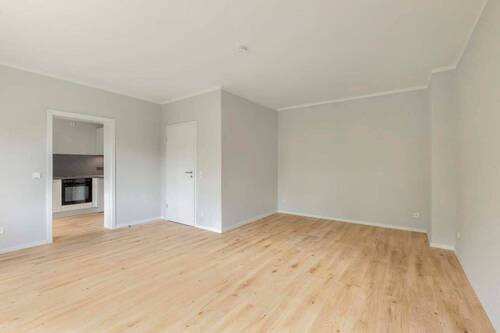 Wohnzimmer mit Blick zur Küche - Einfamilienhaus in Krefeld zum Kaufen
