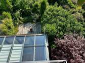 Blick von Dachterrasse auf Garten und Terrasse EG - 