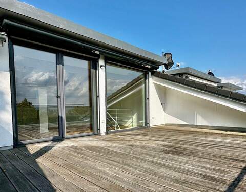 großen Dachterrasse, - 